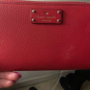 Kate Spade Large Continental Wallet in Red